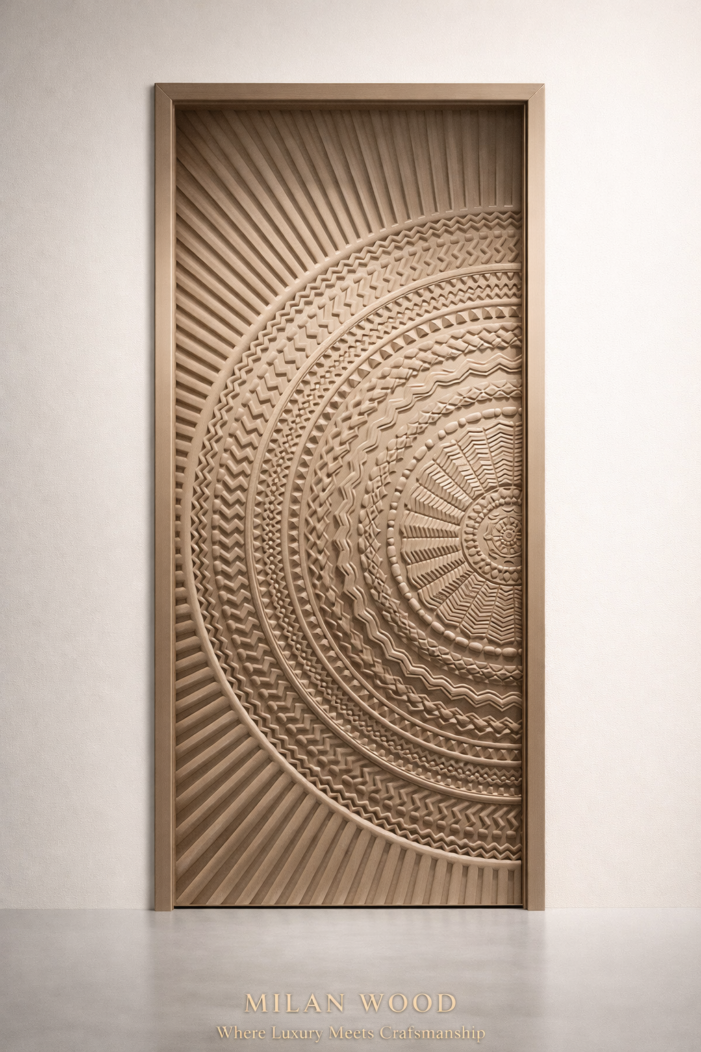 MODERN SUN DOOR CNC CARVED